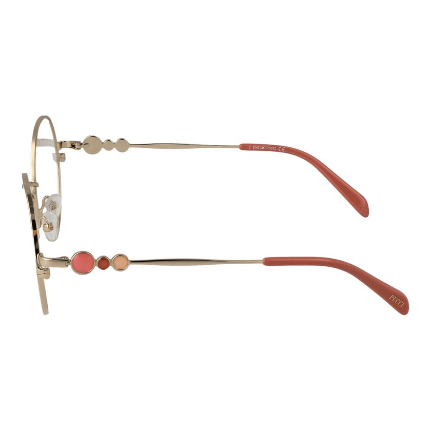 Emilio Pucci Gold Metal Glasses (Frames) Emilio Pucci