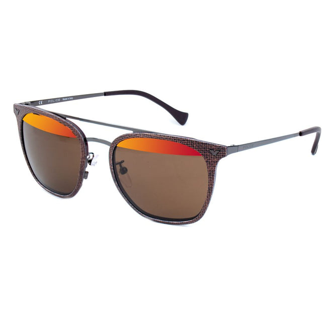 Police Brown Metal Sunglasses Police