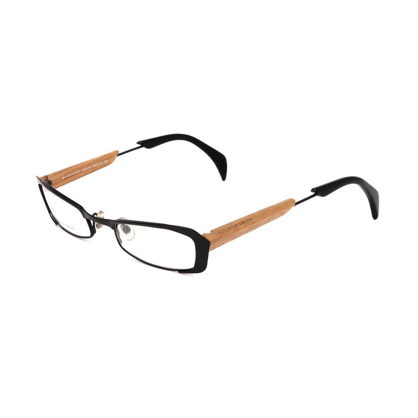 Alexander McQueen Black Metal Glasses (Frames) Alexander McQueen