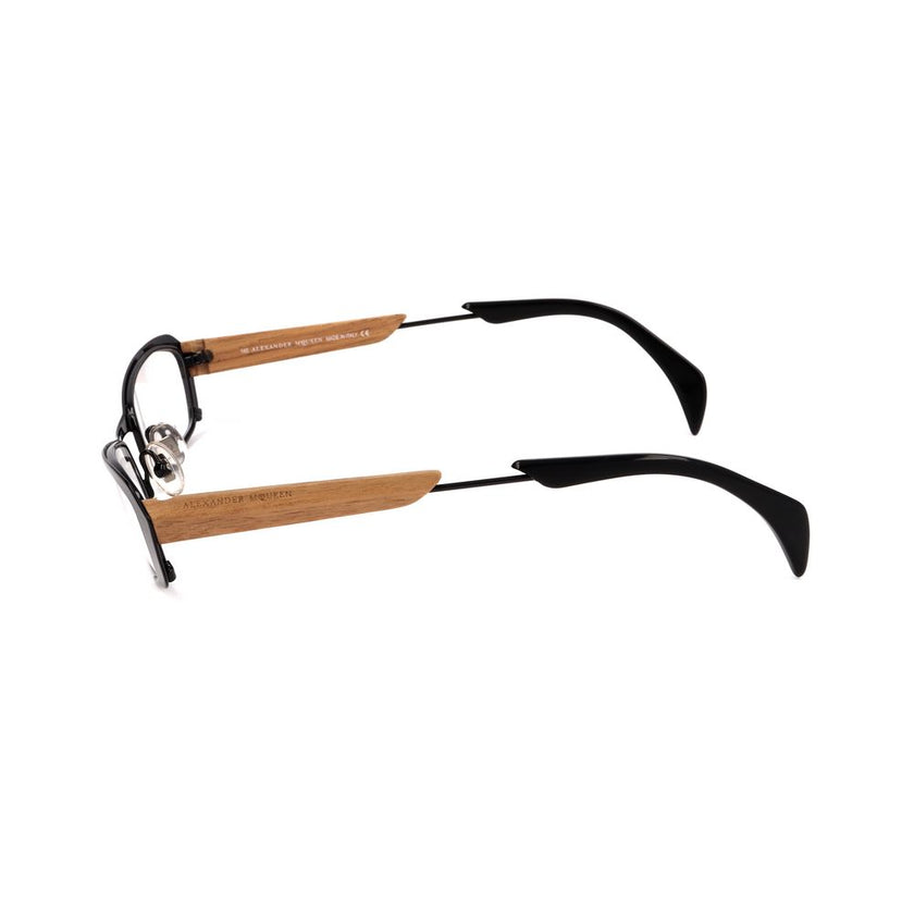 Alexander McQueen Black Metal Glasses (Frames) Alexander McQueen