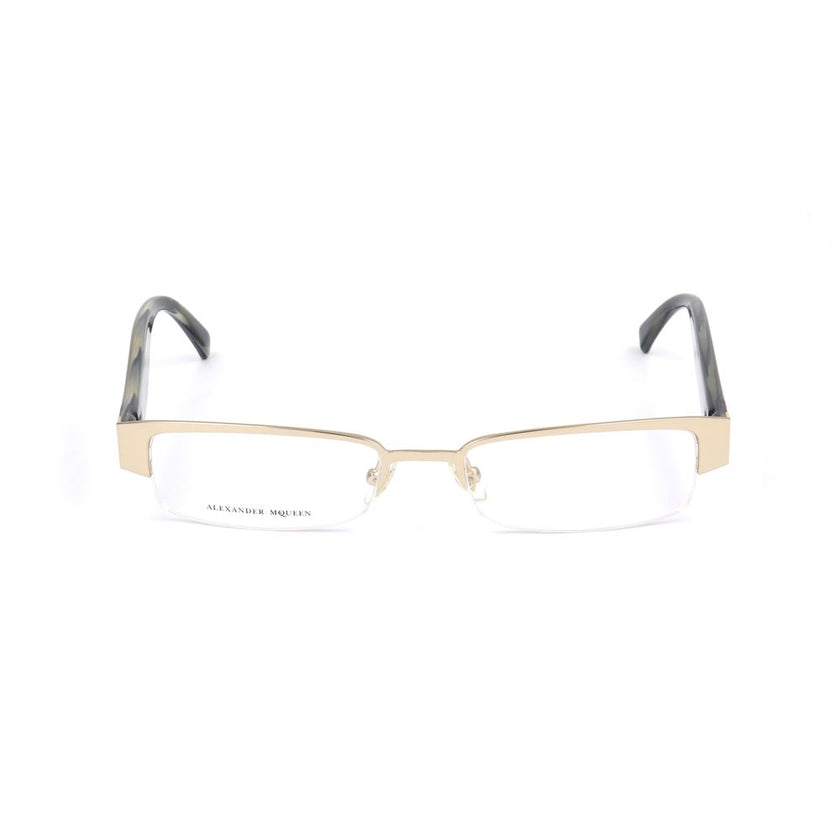 Alexander McQueen Gold Metal Glasses (Frames) Alexander McQueen