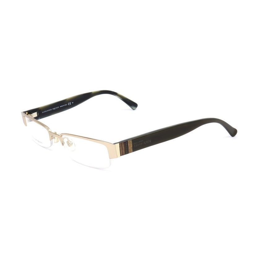 Alexander McQueen Gold Metal Glasses (Frames) Alexander McQueen
