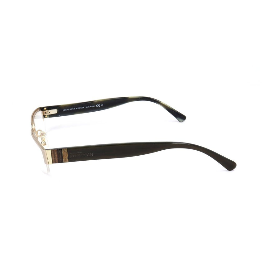 Alexander McQueen Gold Metal Glasses (Frames) Alexander McQueen