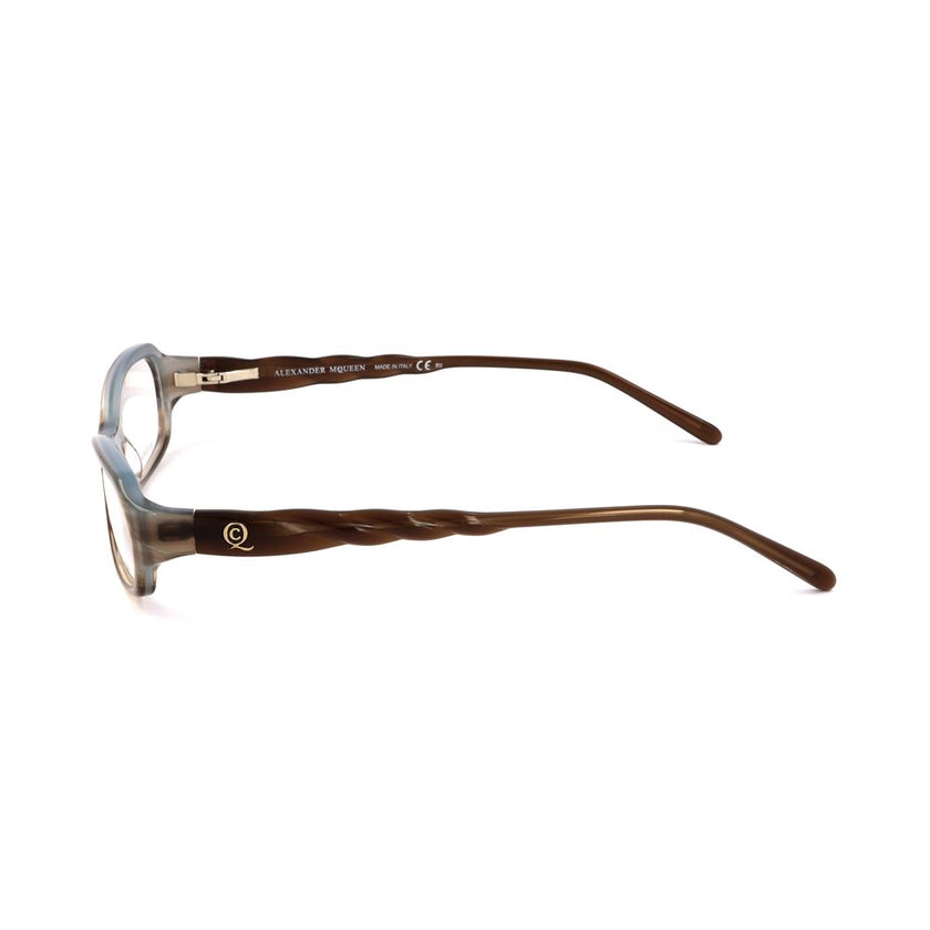 Alexander McQueen Brown Acetate Glasses (Frames) Alexander McQueen