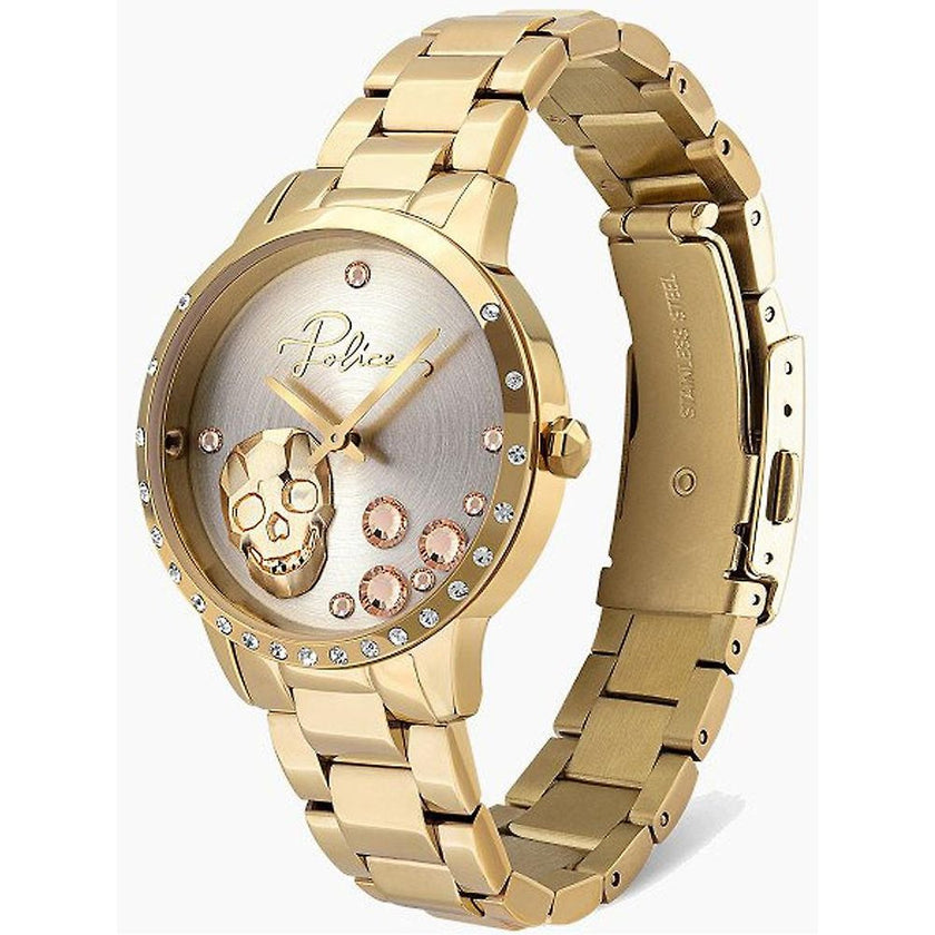 Police Gold Stainless Steel Dress Watch Police