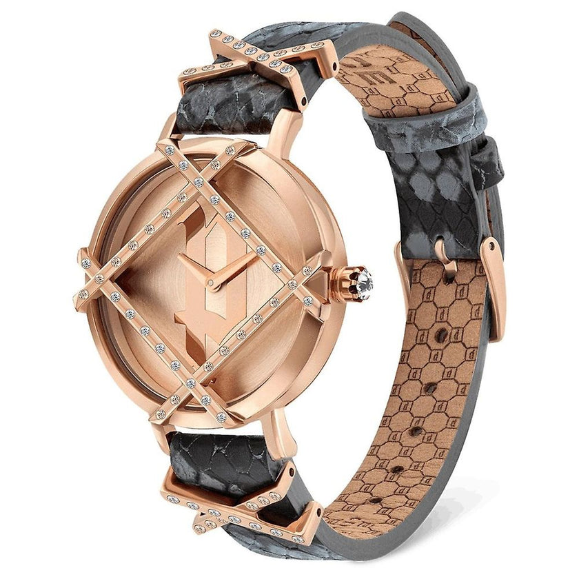 Police Gray Leather Dress Watch Police