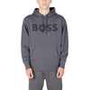 Hugo Boss Gray Cotton Hoody Hugo Boss