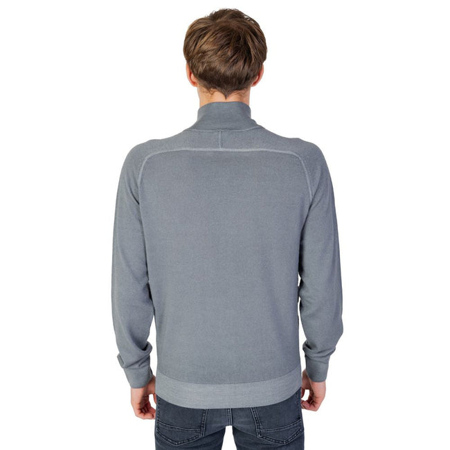 Hugo Boss Gray Wool Cardigan Hugo Boss