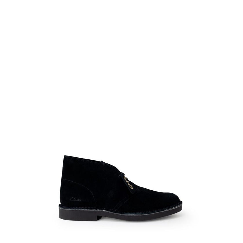Clarks Black Leather Lace-Up Boots Clarks