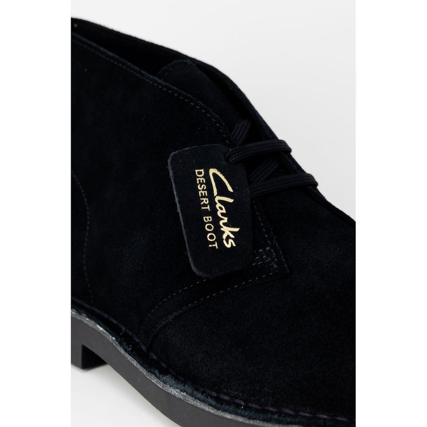 Clarks Black Leather Lace-Up Boots Clarks