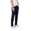 Hugo Boss Blue Cotton Skinny Pant Hugo Boss