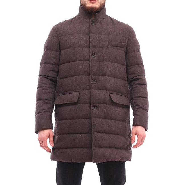 Herno Brown Wool Men Jacket Herno