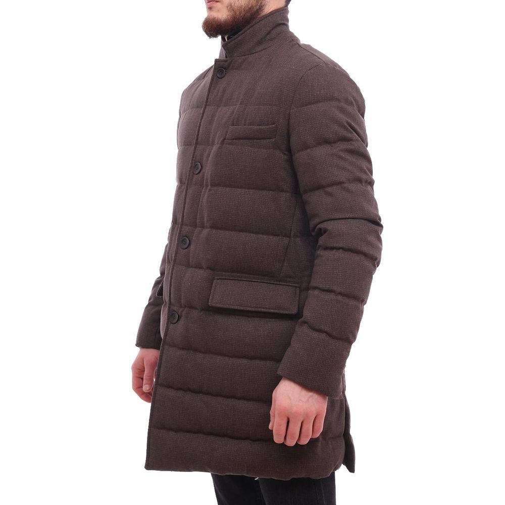 Herno Brown Wool Men Jacket Herno