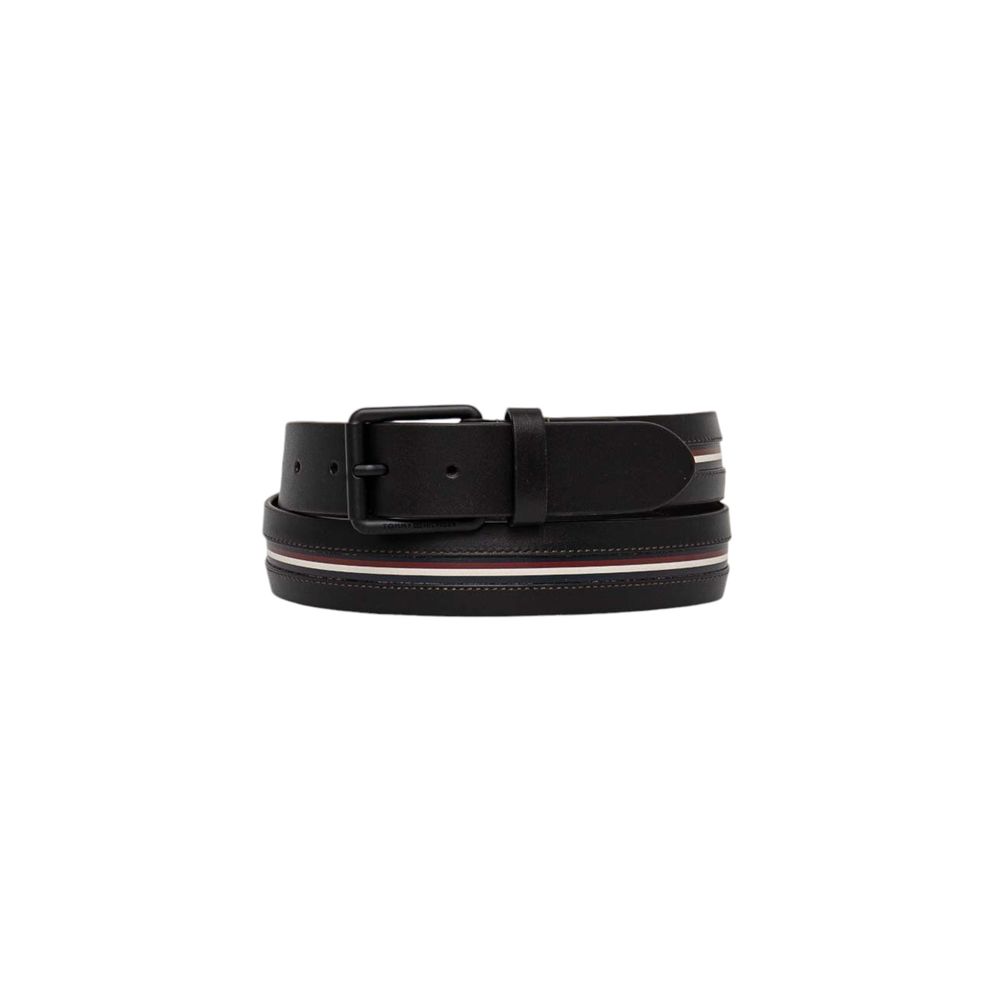 Tommy Hilfiger Black Leather Belt Tommy Hilfiger
