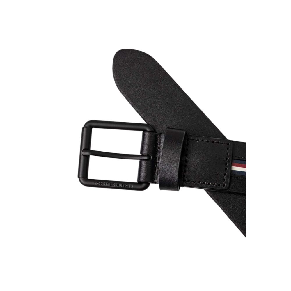 Tommy Hilfiger Black Leather Belt Tommy Hilfiger