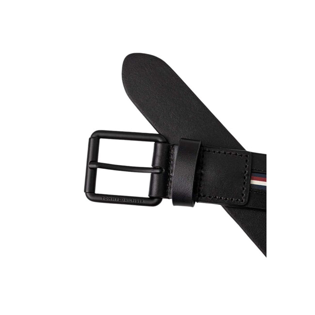 Tommy Hilfiger Black Leather Belt Tommy Hilfiger