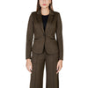 ICHI Green Polyester Blazer ICHI
