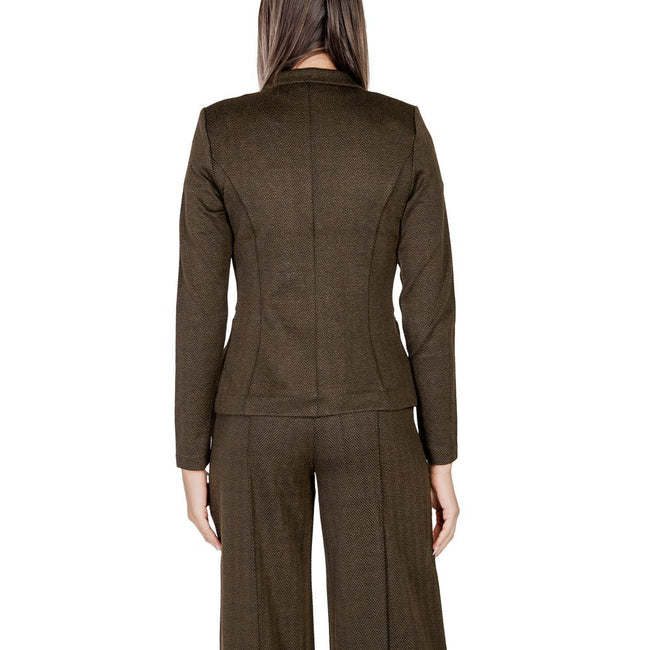 ICHI Green Polyester Blazer ICHI