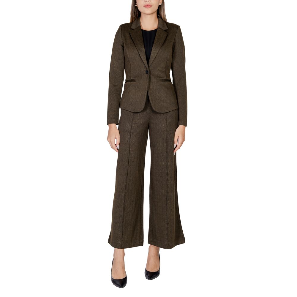 ICHI Green Polyester Blazer ICHI