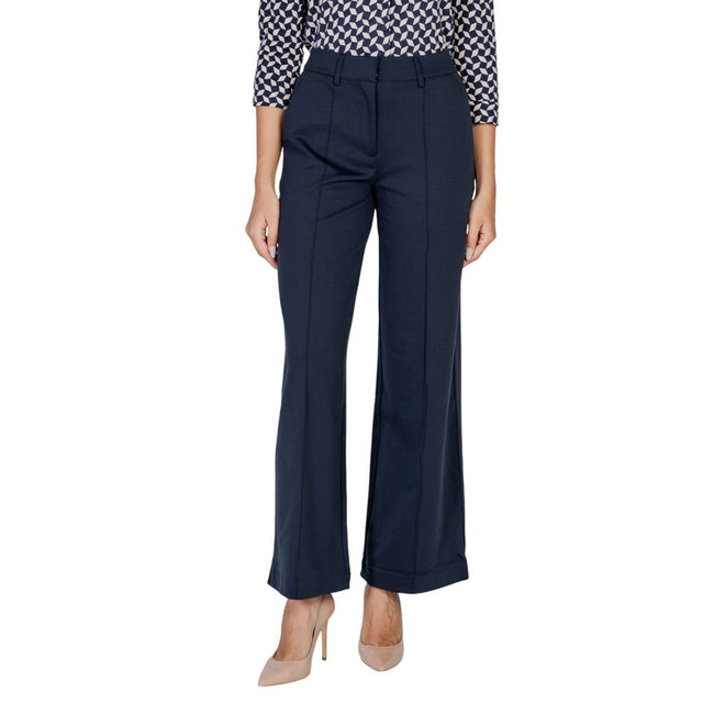 ICHI Blue Polyester Pant ICHI