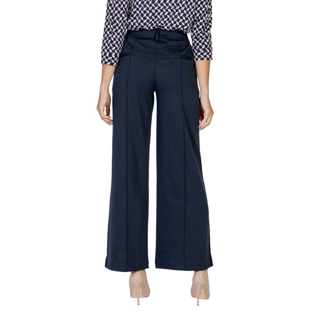 ICHI Blue Polyester Pant ICHI