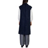 ICHI Blue Polyester Sleveless Jacket ICHI