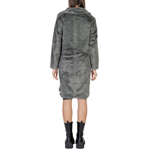 ICHI Black Polyester Jackets & Coat ICHI