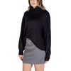 ICHI Black Marabou Turtleneck ICHI