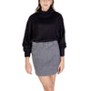 ICHI Black Marabou Turtleneck ICHI
