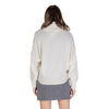 ICHI Cream Marabou Turtleneck ICHI