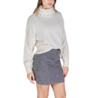 ICHI Cream Marabou Turtleneck ICHI