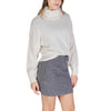 ICHI Cream Marabou Turtleneck ICHI