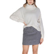 ICHI Cream Marabou Turtleneck ICHI