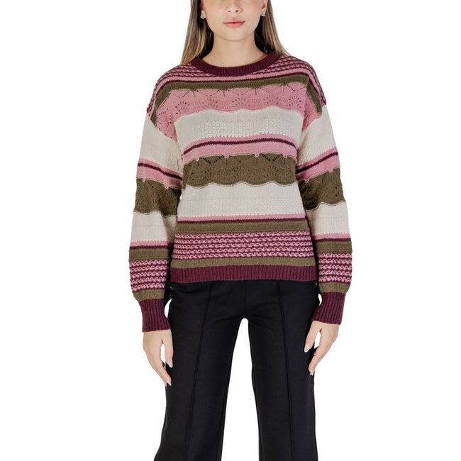 ICHI Multicolor Recycled Polyester Sweater ICHI