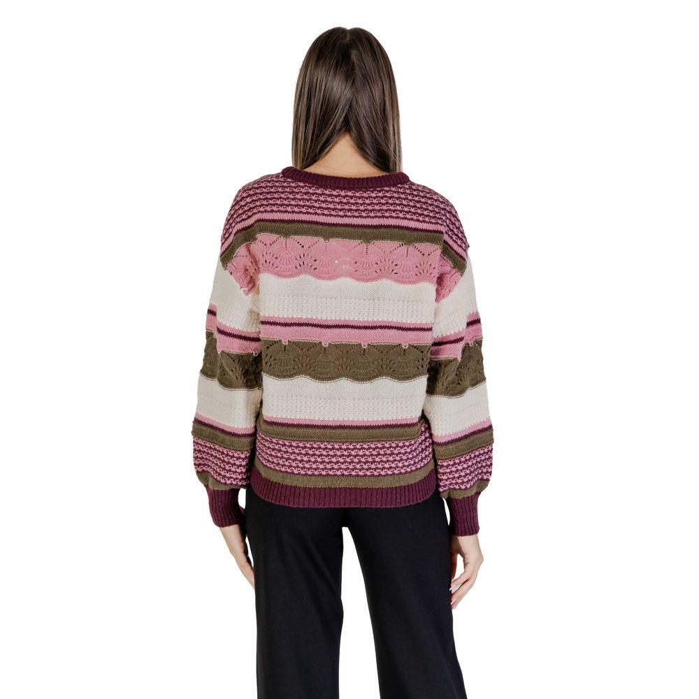 ICHI Multicolor Recycled Polyester Sweater ICHI