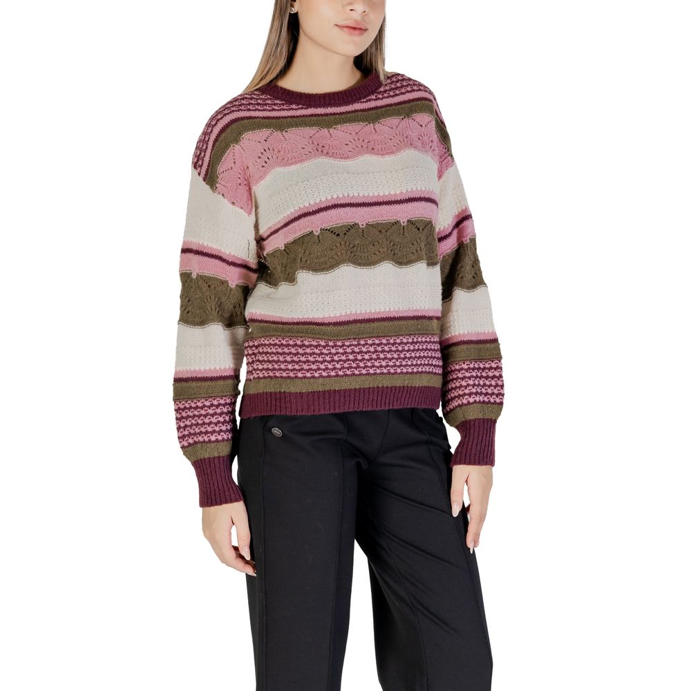 ICHI Multicolor Recycled Polyester Sweater ICHI