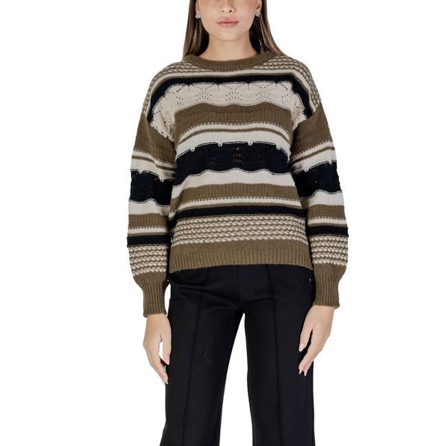ICHI Green Recycled Polyester Sweater ICHI
