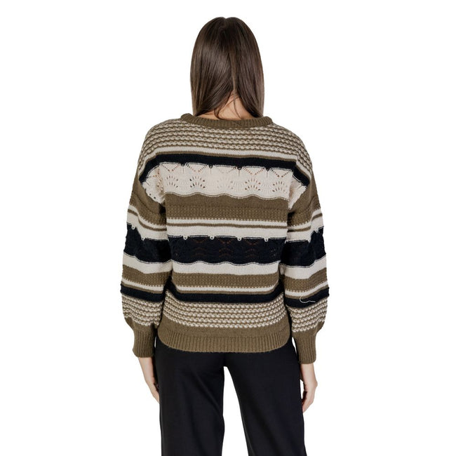 ICHI Green Recycled Polyester Sweater ICHI