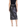 ICHI Black Polyester Skirt ICHI