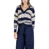 ICHI Blue Recycled Polyester Sweater ICHI