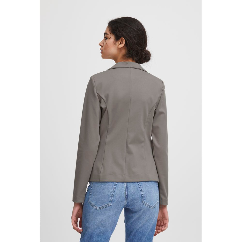 ICHI Beige Polyester Blazer ICHI