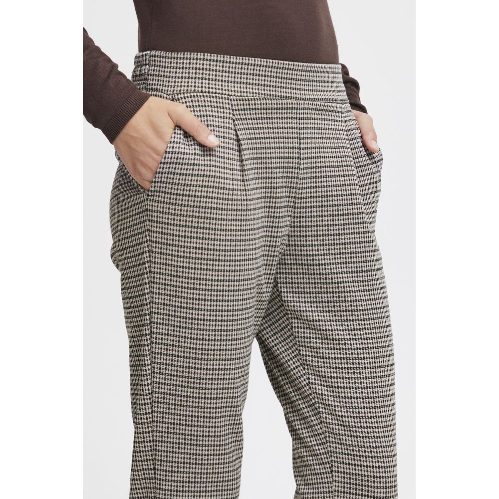 ICHI Beige Polyester Pant ICHI