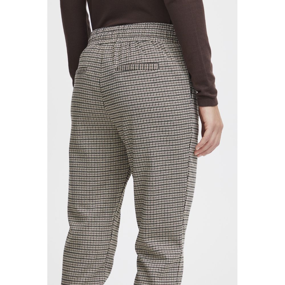 ICHI Beige Polyester Pant ICHI