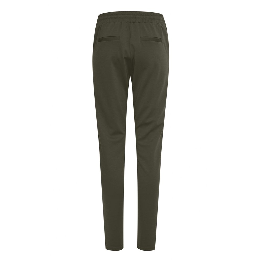 ICHI Green Polyester Pant ICHI