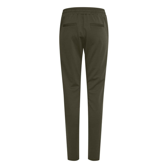 ICHI Green Polyester Pant ICHI