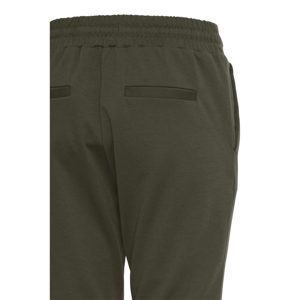 ICHI Green Polyester Pant ICHI