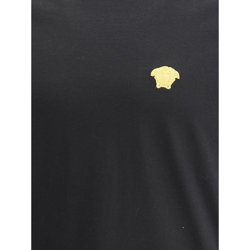 Versace Black Cotton T-Shirt Versace