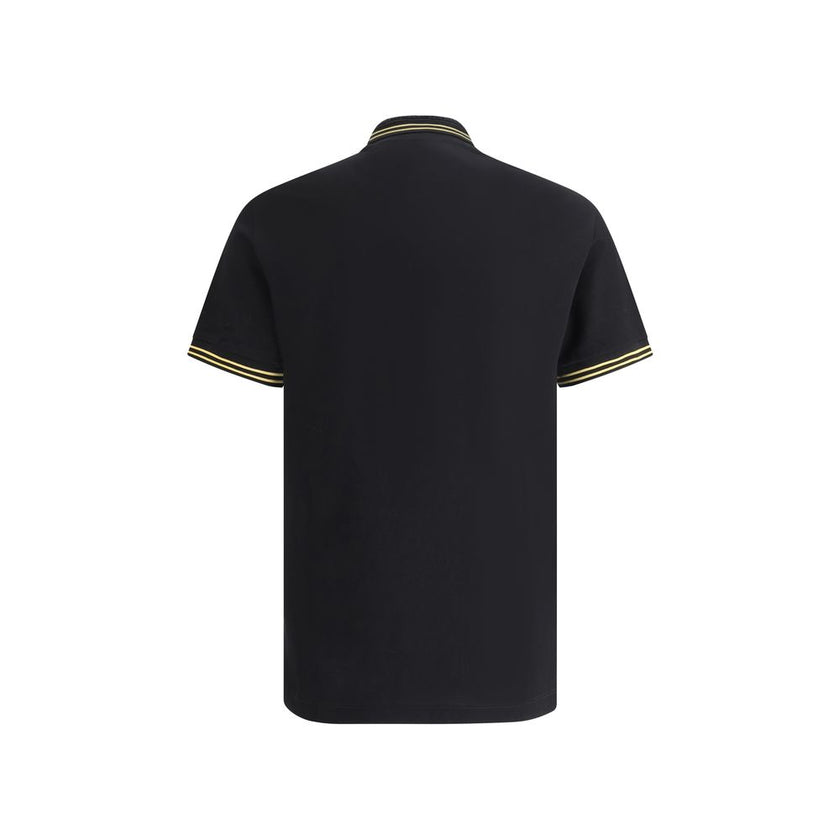 Versace Black Cotton Polo Shirt Versace