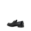 Prada Black Leather Logo Loafers Prada