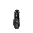 Prada Black Leather Logo Loafers Prada